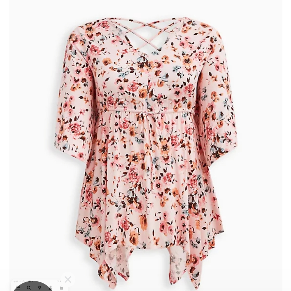 Babydoll Floral Challis Top